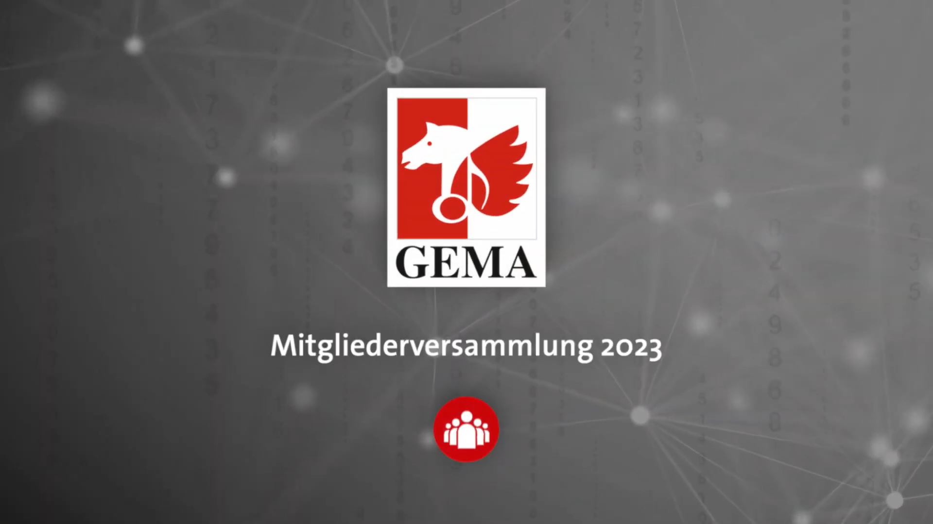 GEMA logo with a red horse and wing, text 