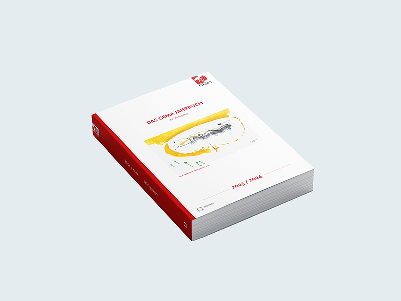 Mockup of the GEMA Yearbook 2023-2024 (blue)
